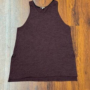Wilfred Free Burgundy Muscle Tank | Aritzia Relaxed Fit Soft Knit Top (Sz S)